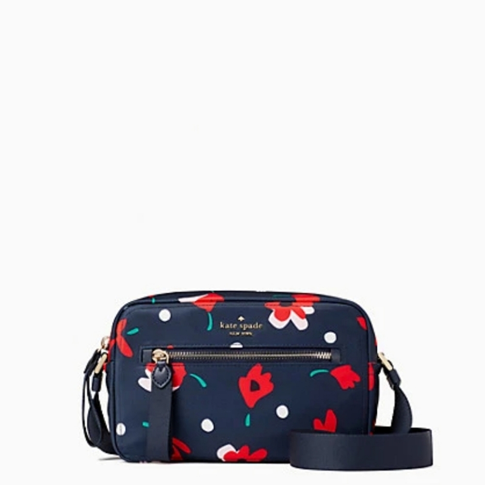 Kate Spade Whimsy floral camera bag with detachable coin purse